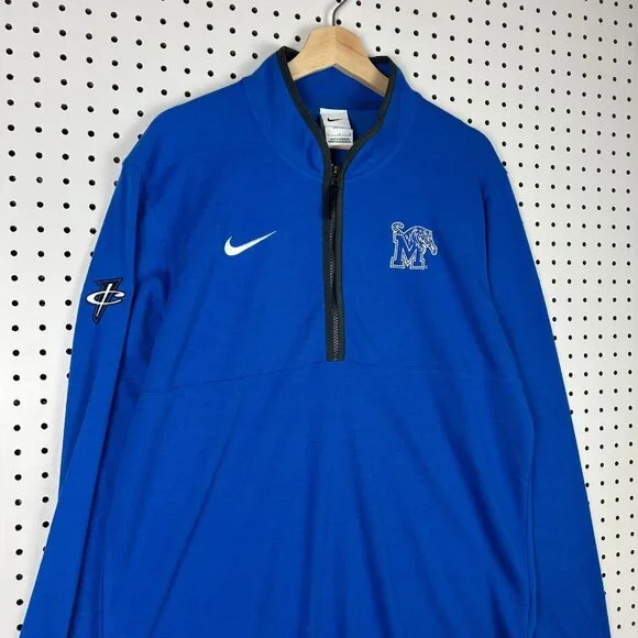 Nike 1 Cent Memphis Tiger Sweater Large Blue Basketball Coach NWT Penny Hardaway